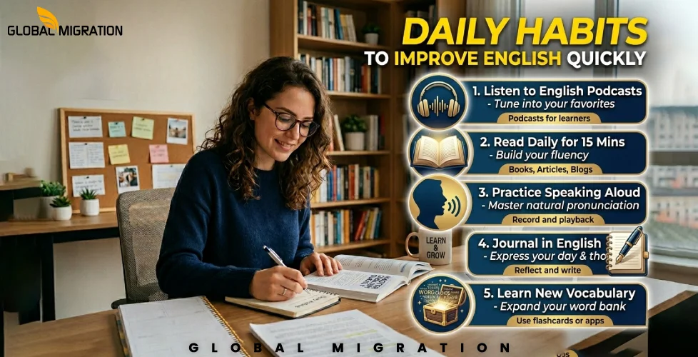 Daily Habits to Improve English Quickly